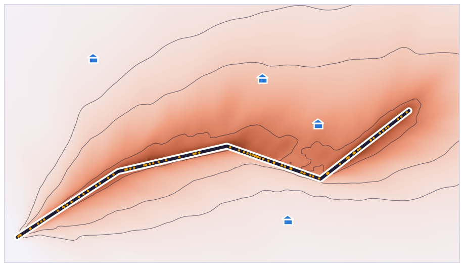 Expected health-complaint risk around a pipeline route
