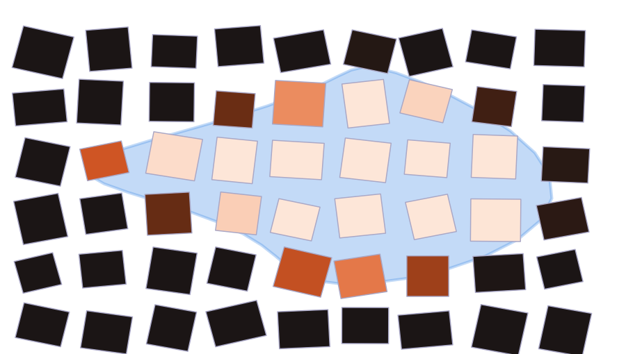 Portfolio parcels shaded by their share inside a flood extent